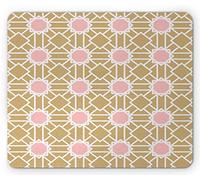 Alfombrilla De Ratón Motivo De Mosaico Marroquí Oriental con Rayas Geométricas En Tonos Pastel Cultura Oriental Alfombrilla Raton Moderno Antideslizante Mouse Pad, para Hogar, Portátil, 25x30cm