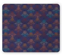 Alfombrilla De Ratón Motivos De Arte Popular Real, Bohemio, Marroquí, Psicodélico, Étnico Y Oriental Alfombrilla Raton Cómoda Antideslizante Mouse Pad, para Oficina, Hogar, 25x30cm