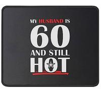 Alfombrilla De Ratón My Husband Is 60 60Th Birthday Tapete Escritorio Duraderos Mouse Pad Multifuncional Mousepad para Oficina Pc Ordenador 25X30CM