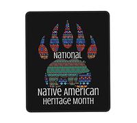 Alfombrilla De Ratón National Native American Heritage Month Tapete Escritorio Duraderos Alfombra Raton Antideslizamiento Mousepad para Ordenador Trabajo Oficina 25X30CM