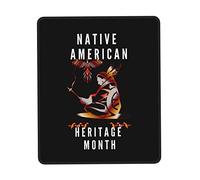 Alfombrilla De Ratón Native American Heritage Month Indigenous Mouse Pad Multifuncional Alfombra Raton Antideslizamiento Mousepad para Oficina Ordenador Pc 25X30CM