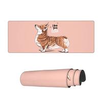Alfombrilla De Ratón Necesito Tu Amor Corgi Alfombrilla Ratón Ordenador Personalizada Antideslizante Mouse Pad, para Hogar, Portátil, Ordenador, 80x30cm