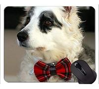 Alfombrilla de ratón Negra del Perro de Pastor alemán, colchoneta cómoda del Border Collie para el Juego y la Oficina