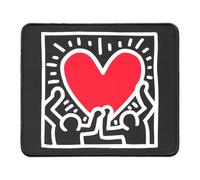 Grupo Erik Alfombrilla ratón Negra Keith Haring - Alfombrilla Escritorio Mujer Impermeable y Antideslizante Mousepad | Accesorios Escritorio Gamer decoración, Tapete 23,5x9,25 cm