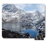 Alfombrilla De Ratón, Nepal Montañas Bergsee Montaña Nieve Asia Senderismo Mousepad Antideslizante Mouse Pad Portátil Mouse Mat para Oficina Ordenador 25X30Cm
