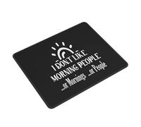 Alfombrilla De Raton No Me Gusta La Gente Madrugadora Negra Alfombrillas Cuadradada Superficie Antipolvere Mousepad Impermeable Alfombrillas para Hogar Computadora Pc XL