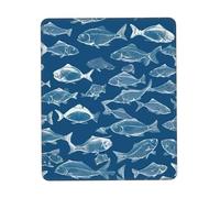 Alfombrilla de ratón Ocean Fishes para computadora, fácil deslizamiento, duradera, portátil, oficina y hogar, varios tamaños