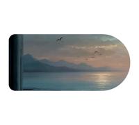 Alfombrilla de ratón Ocean Sunset para oficina, 74 x 35 cm, base de goma antideslizante, resistente al desgaste, lavable, suave de usar, sin arañazos, duradera