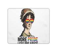Alfombrilla De Raton Orgullo LGBT Arcoíris Gay Más Orgullo Menos Prejuicio Orgulloso Aliado Superficie Antipolvere Alfombrilla Ratón Antideslizante Mousepad para Computadora Home Office Pc L