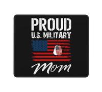 Alfombrilla De Ratón Orgullosa Mamá Militar De EE. UU. Bandera De EE. UU. Alfombrilla De Ratón para Juegos Lavable Alfombrilla De Ratón Portátil Tapete Escritorio para Juegos Trabajo Mac 25X30Cm