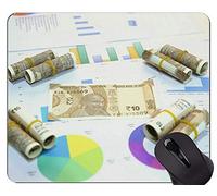 Alfombrilla de ratón Original Personalizada, Alfombrilla de ratón Antideslizante de Capital de Dinero bancario