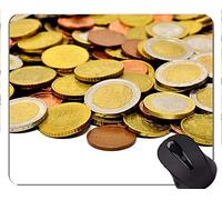 Alfombrilla de ratón Original Personalizada, Monedas de Dinero Capital Antideslizante Base de Goma Alfombrilla de ratón