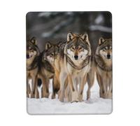 Alfombrilla de ratón Pack of Wolves, alfombrilla de juego ultrasuave, base de goma antideslizante, alfombrilla de ratón impermeable para ordenador de escritorio, portátil, oficina, pequeña y portátil,