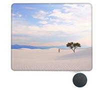 Alfombrilla De Ratón, Paisaje De Sand Blanca Bordes Cosidos Alfombrilla Ratón Ergonómico Mousepad para Ordenador Pc Oficina 25X30Cm