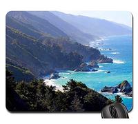 Alfombrilla De Ratón, Paisaje del Océano De La Costa del Pacífico De Big Sur California Mousepad Antideslizante Alfombrilla De Ratón para Juegos Antideslizante Alfombrilla Gaming 25X30Cm