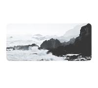 Alfombrilla de ratón paisajística con bordes cosidos a medida, XXL alfombra gruesa de goma antideslizante, lavable y duradera para juegos/oficina (puedes hacer tu propio patrón en cualquier diseño)