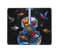 Alfombrilla de ratón para computadora con base de goma antideslizante, diseño de peces de violonchelo, alfombrilla de mouse para computadora doméstica, alfombrilla de mouse para computadora doméstica