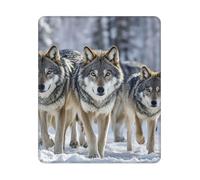 Alfombrilla de ratón para computadora con base de goma antideslizante, paquete de lobos, alfombrilla de mouse lavable para juegos, alfombrilla de mouse portátil para laptop, oficina, hogar, 25 x 30 cm