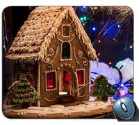 Alfombrilla de ráton para juego de costura de precisión, Christmas Gingerbread Decorations Pattern Rectángulo personalizado Alfombrilla de ráton antideslizante de goma Alfombrillas para ratón de juego