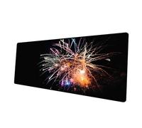 Alfombrilla de ratón para Juegos,300x900x2mm Alfombrilla ratón,Fuegos artificiales de colores XXL Alfombrilla de Ratón de Gran Tamaño,Base de Goma Antideslizante,Adecuada para Jugadores,PC y portátil