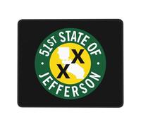 Alfombrilla De Ratón para Juegos, 51.° Estado De Jefferson Mousepad Multifuncional Tapete De Juego Professional Alfombrilla Ratón para Jugadore Ratón 25X30Cm