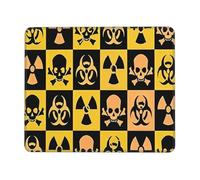 Alfombrilla De Ratón para Juegos Átomo De Calavera Y Tibias Cruzadas Nucleares De Peligro Impermeable Mouse Pad Antideslizante Tapete Escritorio para Hogar Ordenador Juegos 10X12In
