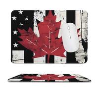 Alfombrilla De Ratón para Juegos Bandera De Estados Unidos Y Canadá Portátil Alfombrilla Gaming Antideslizante Tapete Escritorio para Gaming Mac Accesorio 10X12In