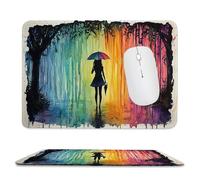 Alfombrilla de Ratón para Juegos Bordes Cosidos, Palabras femeninas Alfombrilla Ratón Pequeña 400 x 300 mm con Base de Goma Natural Antideslizante para Jugadores/Escritorio/Oficina/Hogar X-648