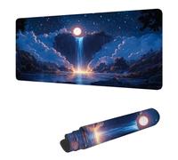 Alfombrilla de Ratón para Juegos, Caer Alfombrilla Ratón XXL 1400 x 600 MM, Mouse Pad Cielo estrellado Tapete Escritorio, con Superficie Suave y Base de Goma Antideslizante, para Oficina Gaming H-1610
