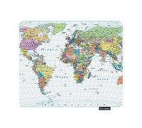 Alfombrilla de ratón para juegos con mapa del mundo a color, fronteras, países, carreteras y ciudades. Alfombrilla de goma antideslizante para ordenadores, portátiles, oficina y hogar. Rectangular,