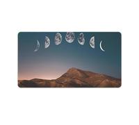 Alfombrilla de ratón para juegos Dawn Moon Phase de 30 x 16 pulgadas, teclado grande extendido para portátil, base de goma antideslizante con bordes cosidos para ordenador de oficina en casa.