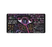 Alfombrilla de ratón para juegos de fórmula matemática, alfombrilla de escritorio grande para laptop con bordes cosidos, antideslizante, protector de escritorio para oficina, almohadilla de mouse de
