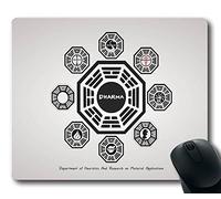 Alfombrilla de ratón para juegos de goma ecológica natural personalizado oblongo perdido serie de televisión Dharma Mousepad de escritorio de computadora accesorios de papelería de ratón almohadillas para regalo