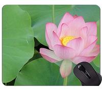 Alfombrilla de ráton para Juegos de Ilustraciones espirituales sagradas de Lotus Flower - Base de Goma Antideslizante de Hoja de Loto Mousepad