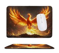 Alfombrilla de Ratón para Juegos de Velocidad, Mouse Pad Animal Fire Phoenix 420 x 350 mm Alfombrillas Ratón Tamaño Pequeña, Mejora la Precisión y la Velocidad, Alfombrilla Escritorio Mujer es-157