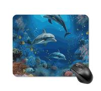 Alfombrilla de ratón para juegos, diseño de delfines del mundo submarino, alfombrilla de ratón para juegos, alfombrilla de mouse para juegos, alfombrilla de mouse para escritorio, alfombrilla de mouse