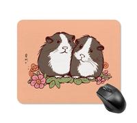Alfombrilla de ratón para juegos, diseño de dos conejillos de Indias, alfombrilla de ratón para juegos, bonita alfombrilla de mouse para escritorio para mujer, alfombrilla de mouse grande para