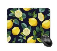 Alfombrilla de ratón para juegos, diseño de fruta de limón, alfombrilla de mouse para juegos, bonita alfombrilla de mouse para escritorio para mujer, alfombrilla de mouse grande para escritorio de
