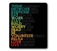 Alfombrilla de ratón para juegos, diseño de personalidad inspiradora, 7 reglas de la vida, color SM-12