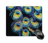 Alfombrilla de ratón para juegos, diseño de plumas de pavo real, bonita alfombrilla de ratón para escritorio para mujer, alfombrilla de mouse grande para escritorio, alfombrilla de ratón de viaje