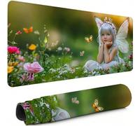 Alfombrilla de Ratón para Juegos, Elfos Alfombrilla Ratón XXL 900 x 300 MM, Mouse Pad Chica Tapete Escritorio, con Bordes Cosidos, Impermeable, Antideslizante, para Oficina Gaming en Casa C-4310