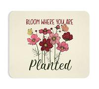 Alfombrilla De Ratón para Juegos, Florece Donde Estás Plantado Alfombrilla Ratón Multifuncional Mouse Mat Ergonómico Alfombrilla Raton para Ratón Juegos 25X30Cm