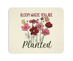 Alfombrilla De Ratón para Juegos, Florece Donde Estás Plantado Alfombrilla Ratón Multifuncional Mouse Mat Ergonómico Alfombrilla Raton para Ratón Juegos 25X30Cm