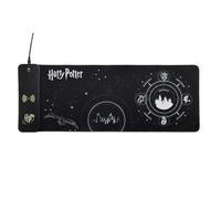 Alfombrilla de ratón para juegos Harry Potter XL RGB con cargador inalámbrico de 15 W | LED ajustable, antideslizante, impermeable