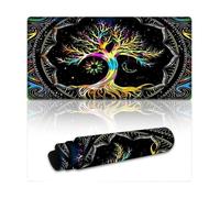 Alfombrilla de ratón para juegos Majestic Tree of Life, 24 x 12 pulgadas, alfombrilla de escritorio grande, almohadillas de teclado con base antideslizante, accesorios de escritorio para el hogar y l
