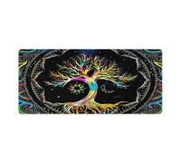Alfombrilla de ratón para juegos Majestic Tree of Life, 36 x 16 pulgadas, alfombrilla de escritorio grande, almohadillas de teclado con base antideslizante, accesorios de escritorio para el hogar y