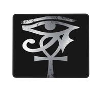 Alfombrilla De Ratón para Juegos Ojo Egipcio De Ankh Egipto Bordes Cosidos Alfombrilla Gaming Suave Protector De Escritorio para Mujer Gaming Trabajo 10X12In