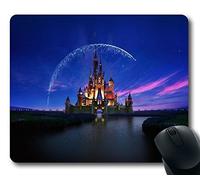 Alfombrilla de ratón para juegos personalizada con papel pintado Disney Castle Artwork Illust Sky antideslizante de goma de neopreno, tamaño estándar 9 pulgadas (220 mm) x 7 pulgadas (180 mm) x 1/8 pulgadas (3 mm)