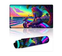 Alfombrilla de ratón para Juegos Rebel Ride by The Ocean extendida 40x75cm Base de Goma Antideslizante para Ordenador portátil y PC