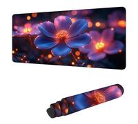 Alfombrilla de Ratón para Juegos, Sueño Alfombrilla Ratón XXL 1400 x 600 MM, Mouse Pad Flor Tapete Escritorio, con Superficie Suave y Base de Goma Antideslizante, para Oficina Gaming en Casa H-8099